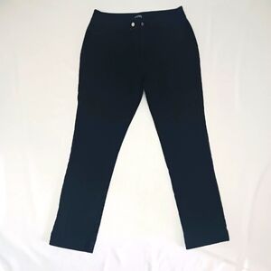 Chaps Petite Black Denim Straight Leg Pants.